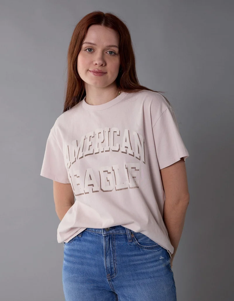 AE Boyfriend Logo Graphic T-Shirt